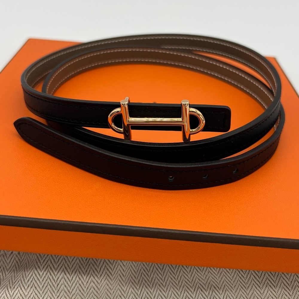 Authentic Hermes Brand New Reversible Gamma 13mm leather belt - Picture 6 of 17